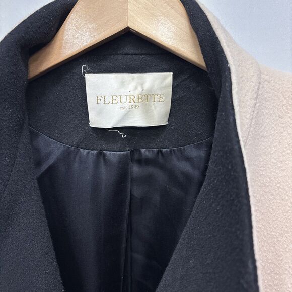 Fleurette Loro Piana Italian Wool USA Mid Length Coat 16 asymmetrical Zip Lined - Picture 5 of 16